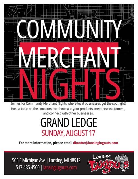 2025 Lansing Lugnuts Community Merchant Night