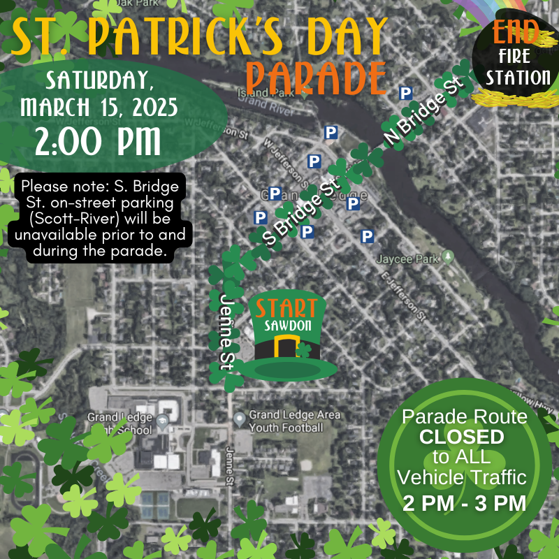 2025 St. Patrick's Day Parade Map