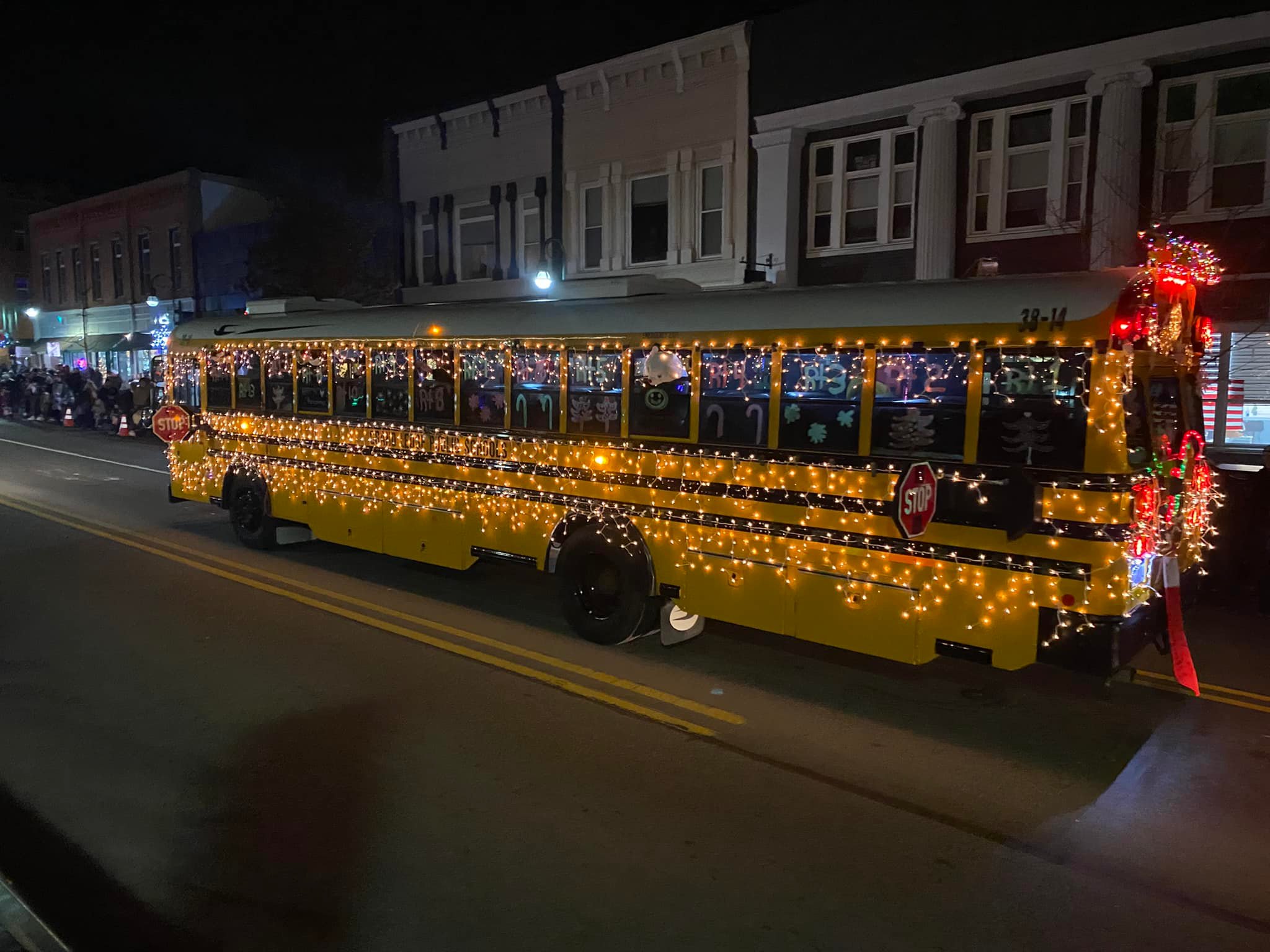 Christmas Night Lights Parade - School Bus